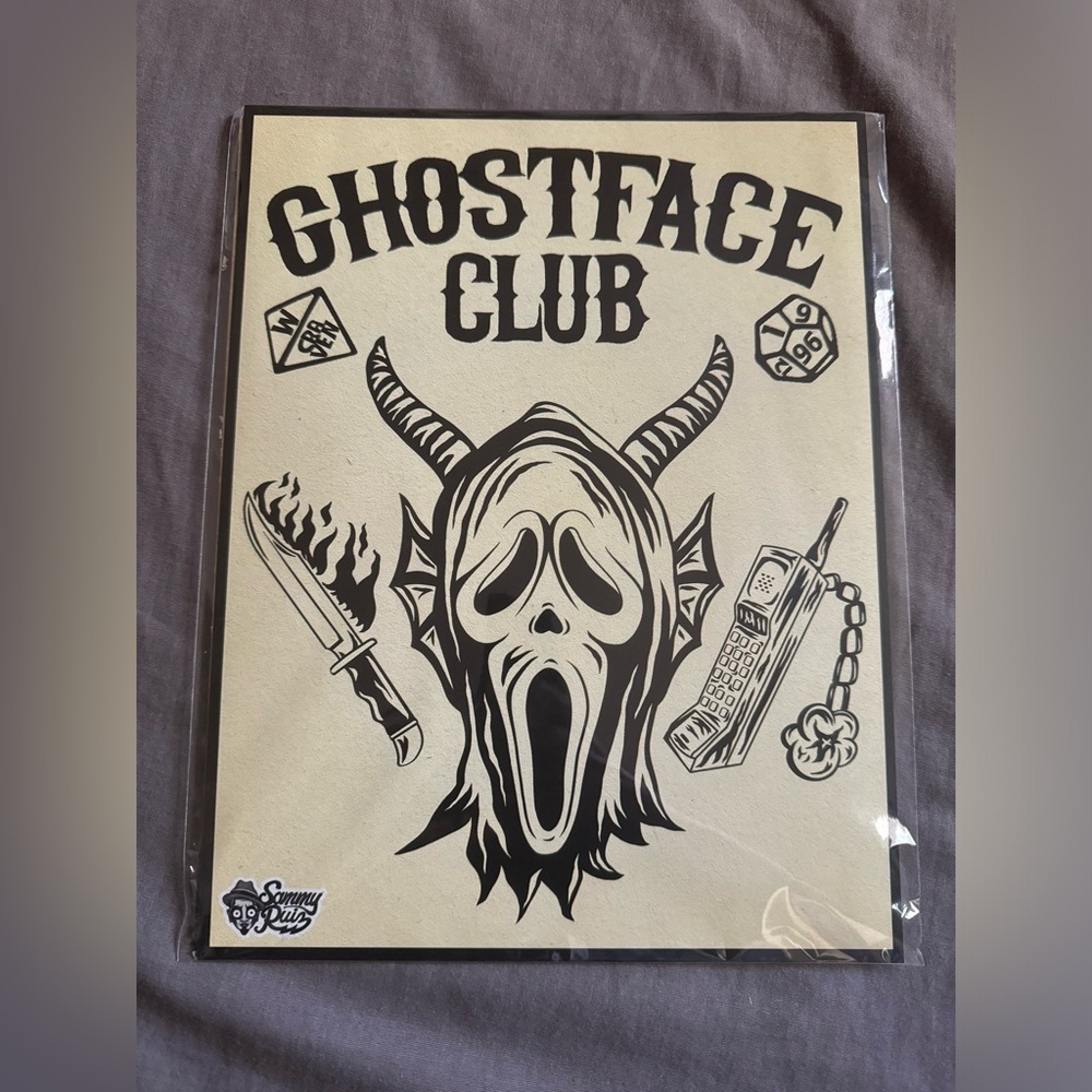 Ghost Face Scream Stranger Things Print
